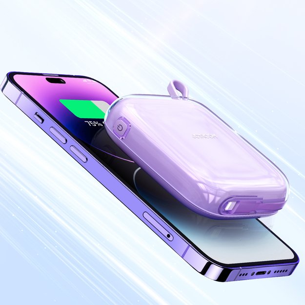 Joyroom powerbank 10000mAh Jelly Series 22.5W with built-in Lightning cable purple (JR-L003) 12