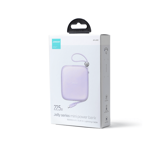 Joyroom powerbank 10000mAh Jelly Series 22.5W with built-in Lightning cable purple (JR-L003) 4