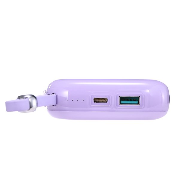 Joyroom powerbank 10000mAh Jelly Series 22.5W with built-in Lightning cable purple (JR-L003) 8
