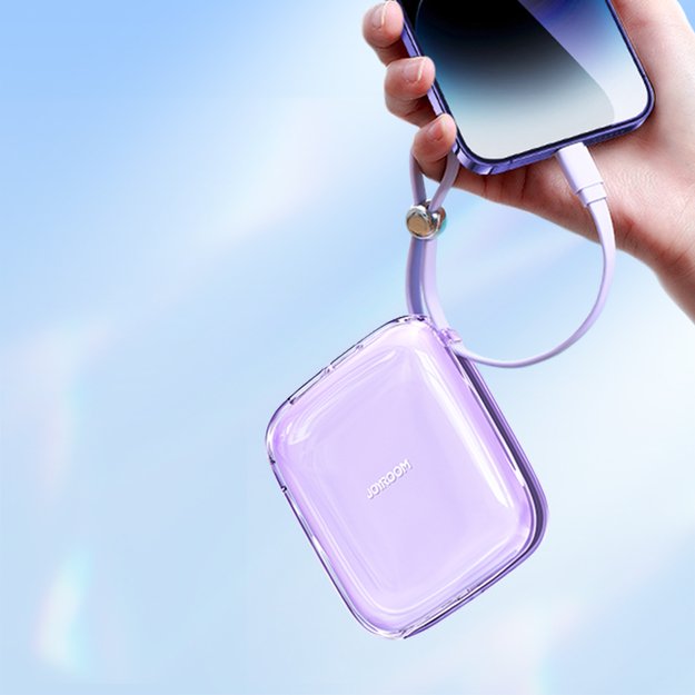Joyroom powerbank 10000mAh Jelly Series 22.5W with built-in Lightning cable purple (JR-L003) 13