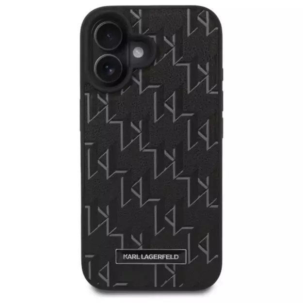 Karl Lagerfeld Hot Stamp Magsafe iPhone 16 Plus Case - Black 2