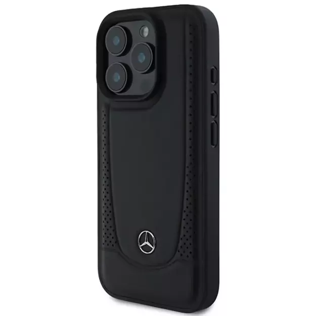 Mercedes Leather Urban iPhone 16 Pro Case - Black 1