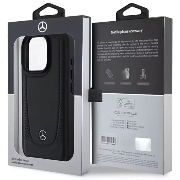 Mercedes Leather Urban iPhone 16 Pro Case - Black 7