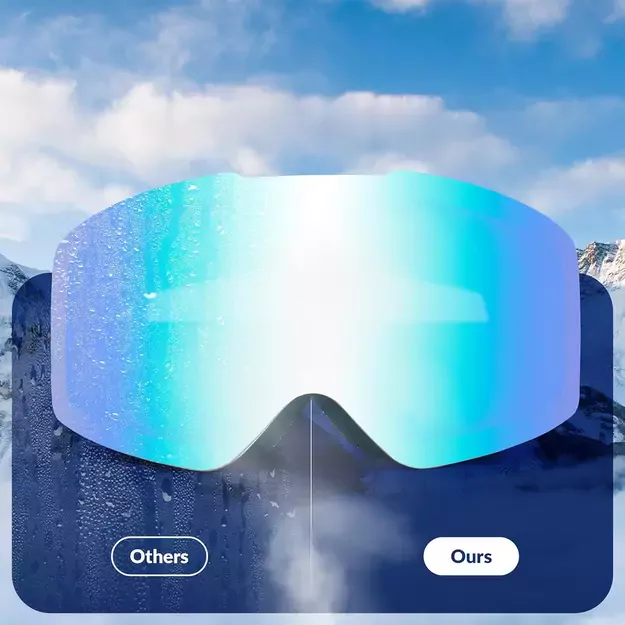 Qunature White Frameless Ski Goggles - White 7