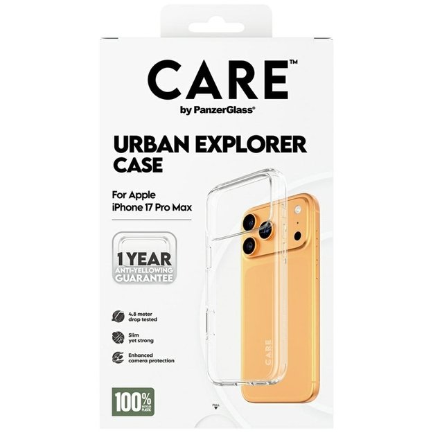 CARE by PanzerGlass Flagship Urban Explorer Case w. Clear Frame for iPhone 17 Pro Max - Transparent 4