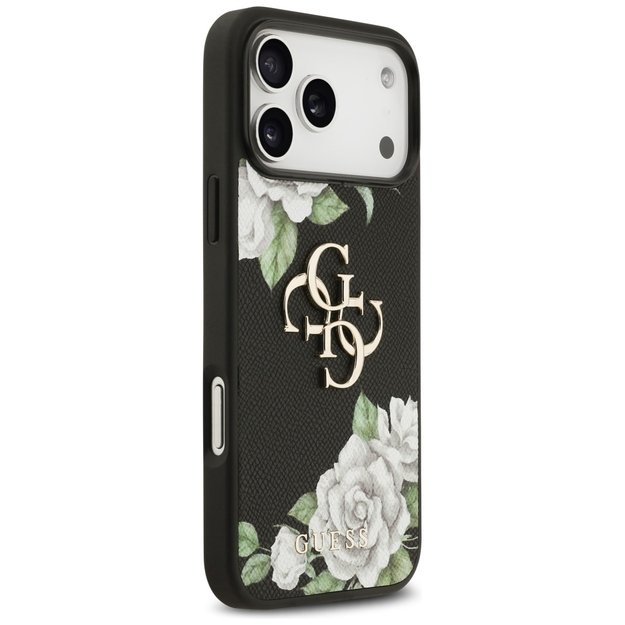 Guess Grained Roses &amp  Big 4G Logo case for iPhone 17 Pro Max - black 3
