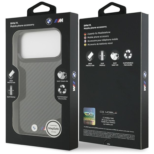 BMW M Kevlar Matt MagSafe Case for iPhone 17 Pro Max - Black 7