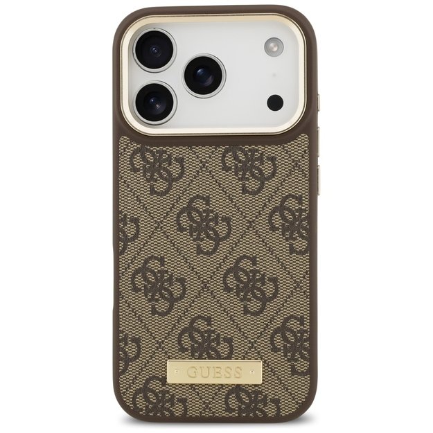 Guess 4G Logo Plate MagSafe case for iPhone 17 Pro - brown 2