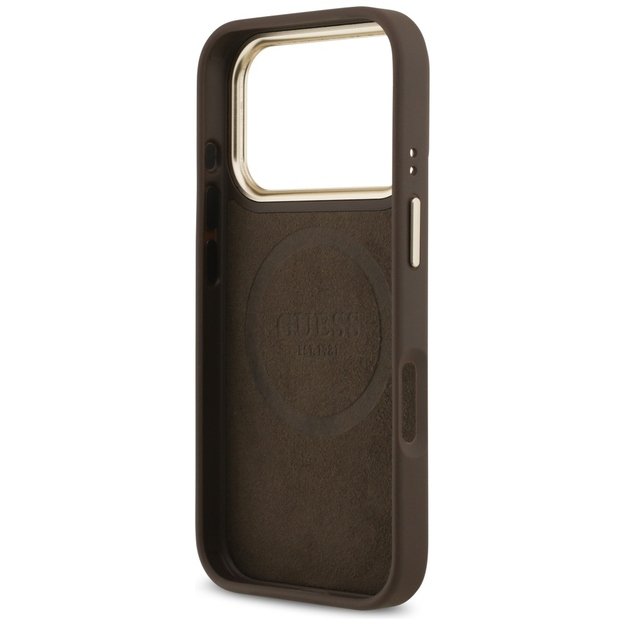 Guess 4G Logo Plate MagSafe case for iPhone 17 Pro - brown 6