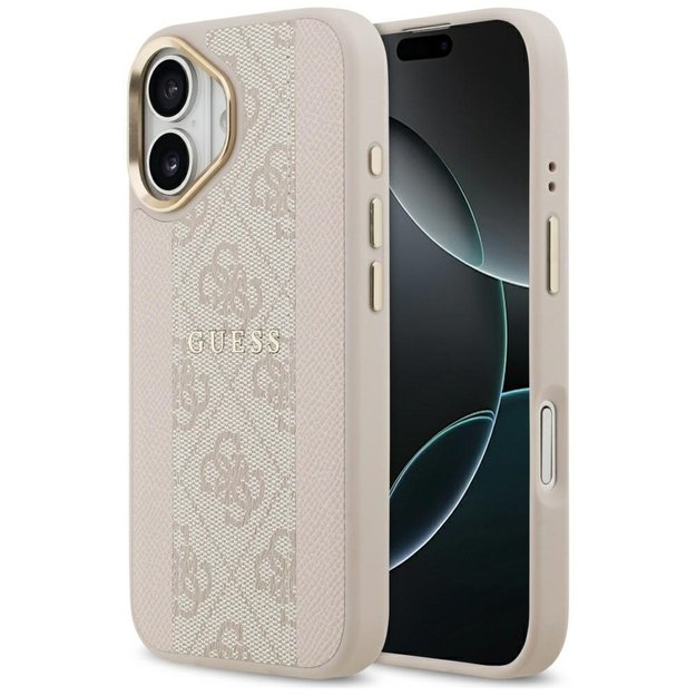 Guess 4G Stripe MagSafe Case for iPhone 17 - Pink