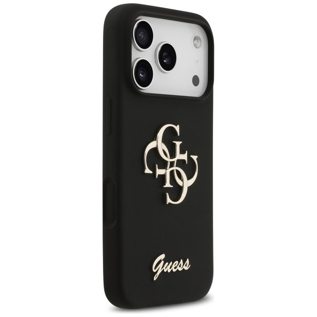 Guess Silicone Big 4G Script Case for iPhone 17 Pro - Black 3