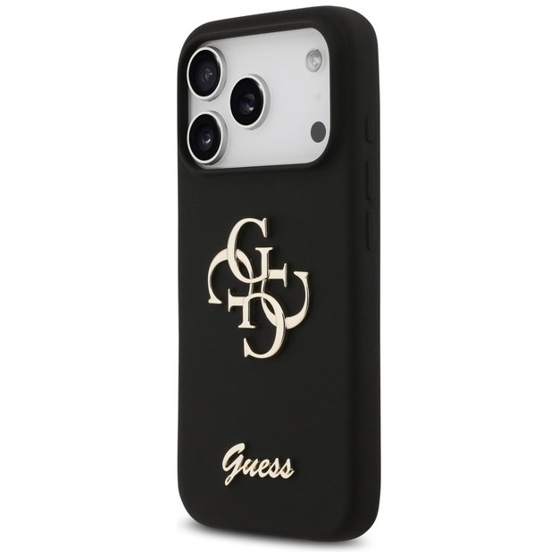 Guess Silicone Big 4G Script Case for iPhone 17 Pro - Black 1