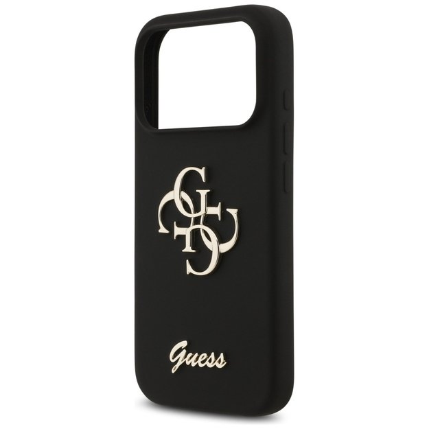 Guess Silicone Big 4G Script Case for iPhone 17 Pro - Black 5