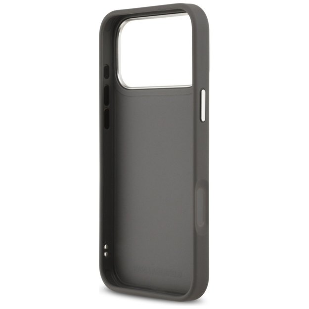 Karl Lagerfeld FW Grained Karl &amp  Choupette Heads Pins &amp  Logo iPhone 17 Pro Max Case - Gray 6