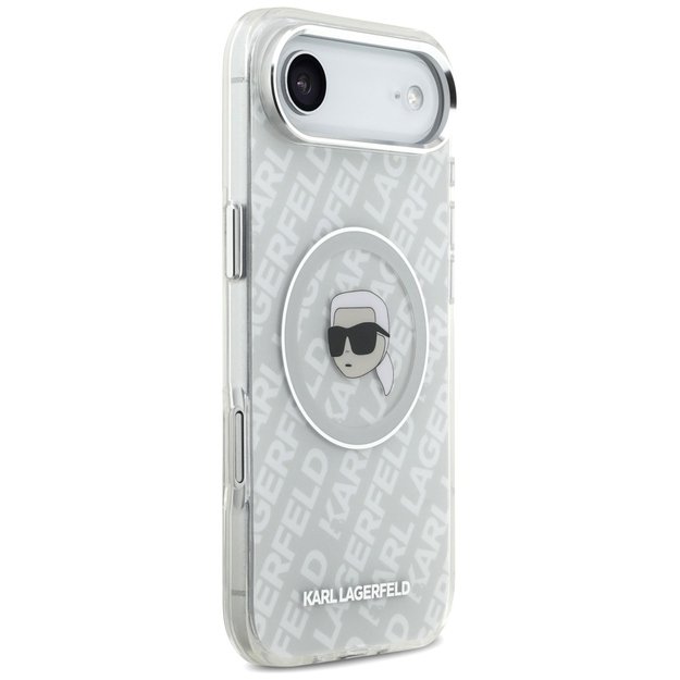 Karl Lagerfeld IML Karl Head Logo MagSafe iPhone Air Case - Gray 3