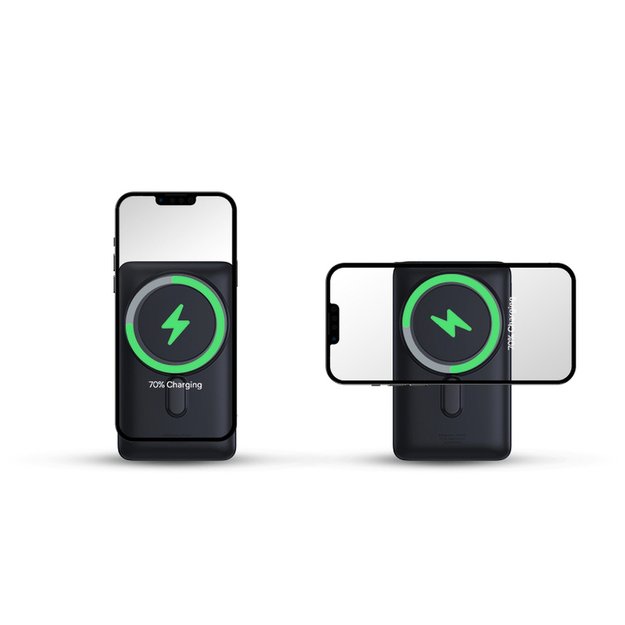 Baseus Magnetic Bracket Powerbank 10000mAh 20W with MagSafe - Dark Blue + USB-C Cable 60W 0.5m 16