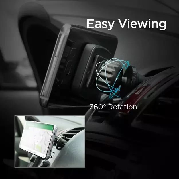 Spigen H12 phone holder for car air vent magnetic - black 31