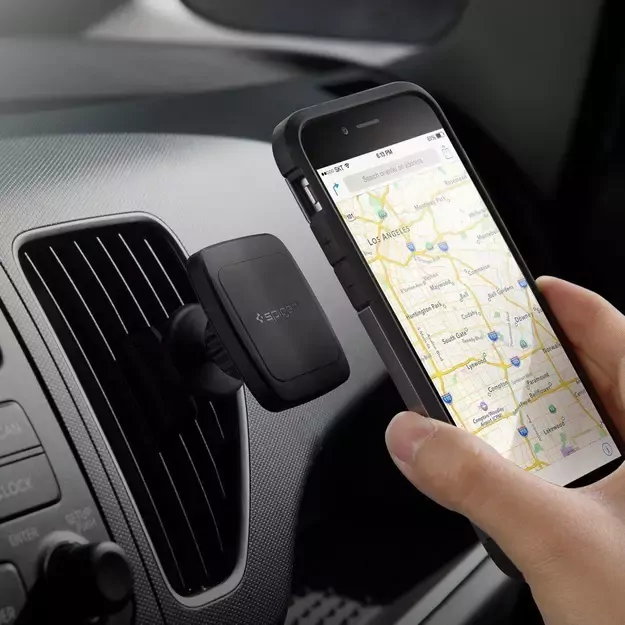 Spigen H12 phone holder for car air vent magnetic - black 25