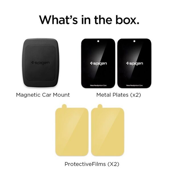 Spigen H12 phone holder for car air vent magnetic - black 18