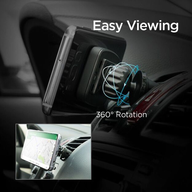 Spigen H12 phone holder for car air vent magnetic - black 13