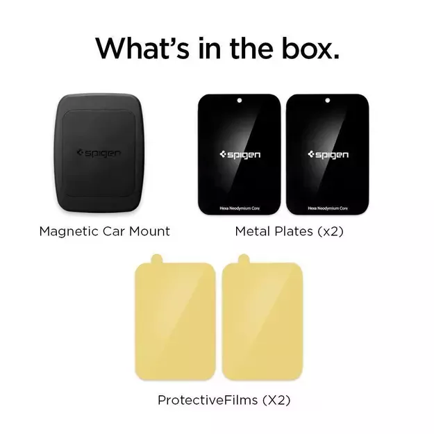 Spigen H12 phone holder for car air vent magnetic - black 19