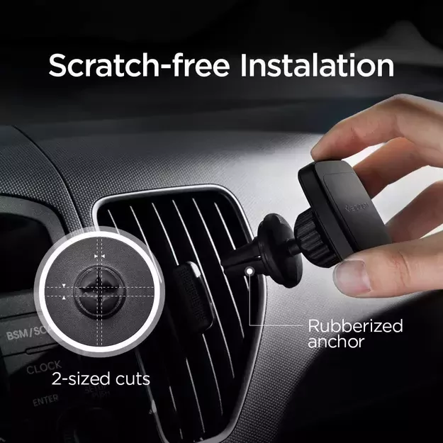 Spigen H12 phone holder for car air vent magnetic - black 32