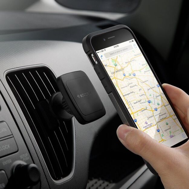 Spigen H12 phone holder for car air vent magnetic - black 17