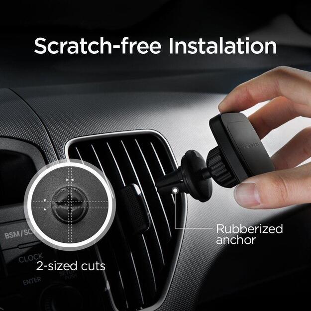 Spigen H12 phone holder for car air vent magnetic - black 4