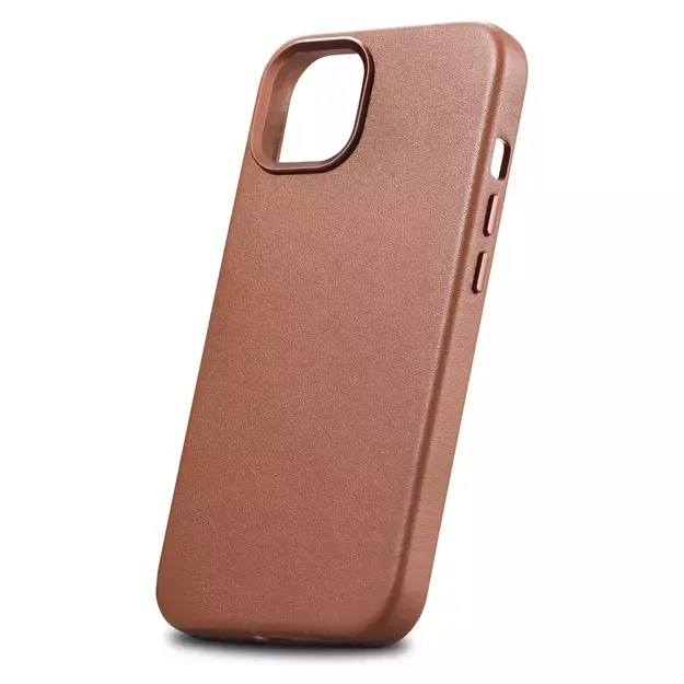 iCarer Case Leather Case Cover for iPhone 14 Plus Brown (MagSafe Compatible) 27