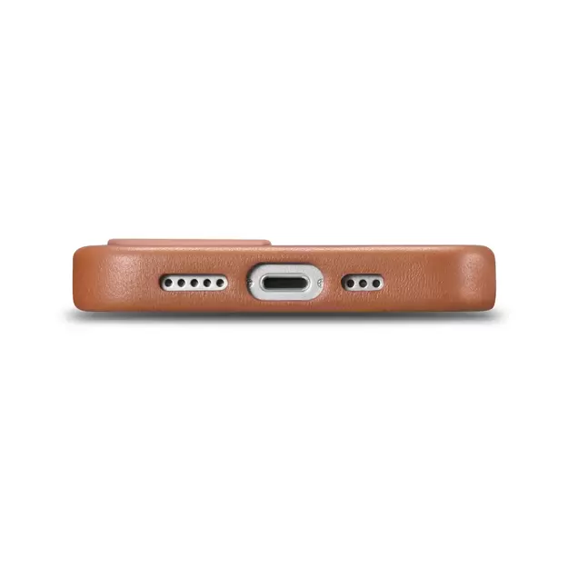 iCarer Case Leather Case Cover for iPhone 14 Plus Brown (MagSafe Compatible) 24