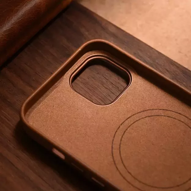 iCarer Case Leather Case Cover for iPhone 14 Plus Brown (MagSafe Compatible) 39