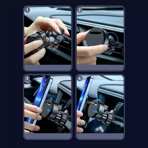 Joyroom kit multifunctional magnetic car holder ring phone support black (JR-ZS294) 43
