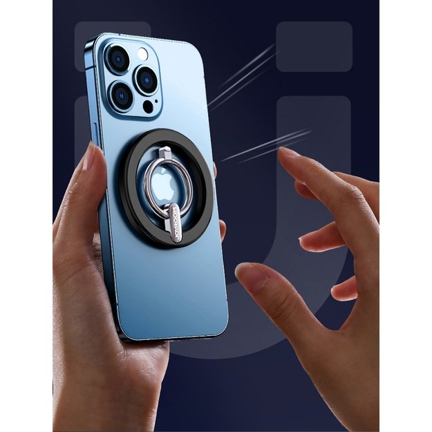 Joyroom kit multifunctional magnetic car holder ring phone support black (JR-ZS294) 15
