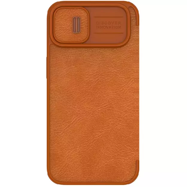 Nillkin Qin Leather Pro Case iPhone 14 Plus Camera Cover Holster Cover Flip Case Brown 27