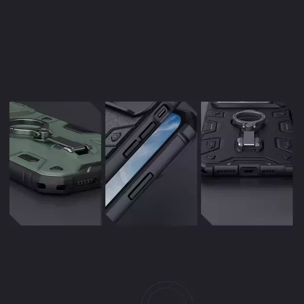Nillkin CamShield Armor Pro Magnetic Case iPhone 14 Plus MagSafe armored cover stand ring black 21