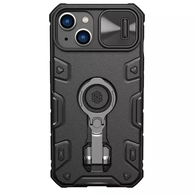 Nillkin CamShield Armor Pro Magnetic Case iPhone 14 Plus MagSafe armored cover stand ring black