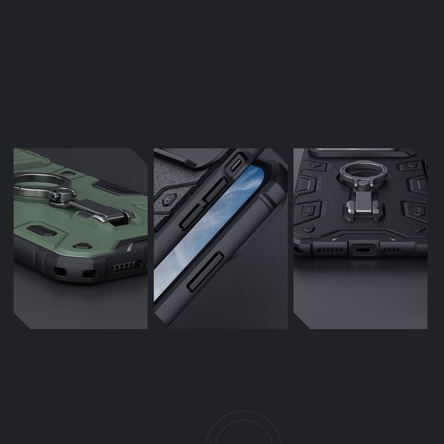Nillkin CamShield Armor Pro Magnetic Case iPhone 14 Plus MagSafe armored cover stand ring black 24