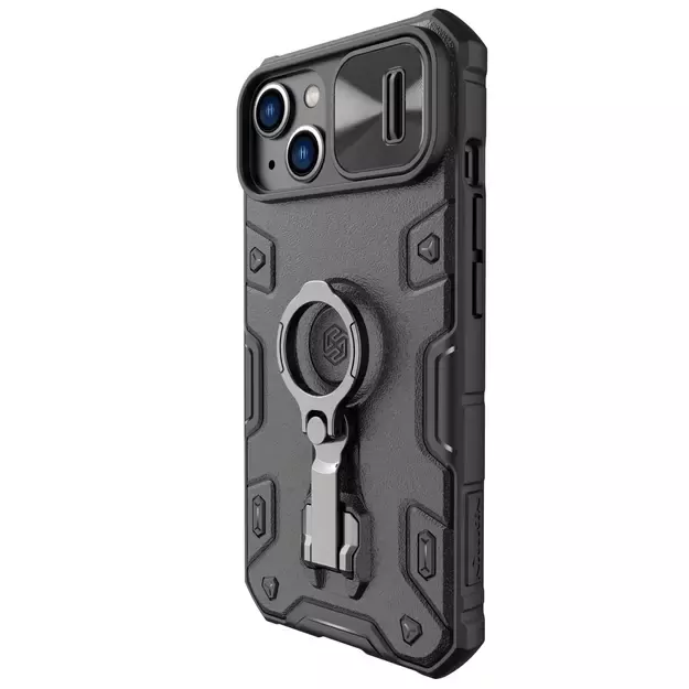 Nillkin CamShield Armor Pro Magnetic Case iPhone 14 Plus MagSafe armored cover stand ring black 9