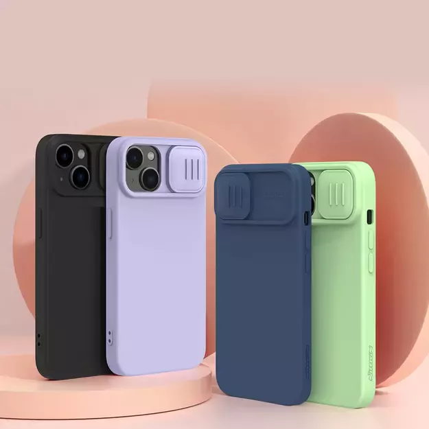 Nillkin CamShield Magnetic Silicone Case iPhone 14 Plus Magnetic MagSafe Cover with Camera Protector Black 23