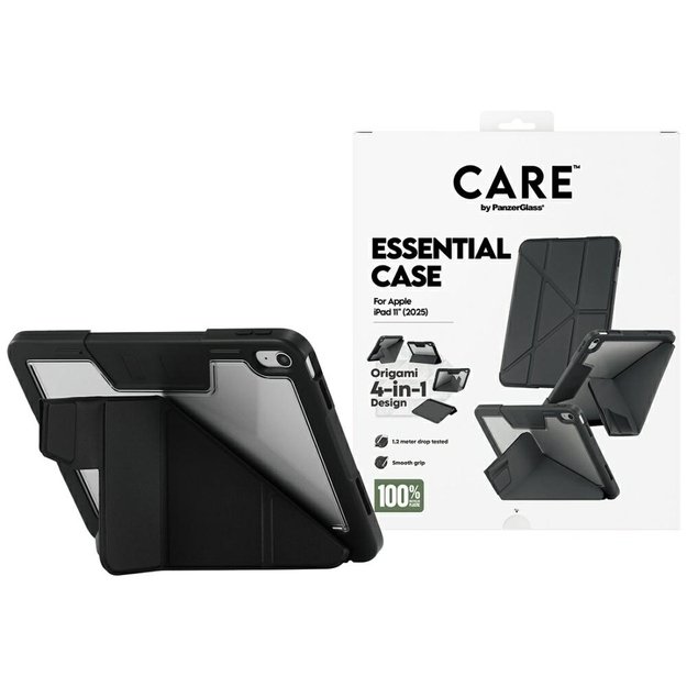 Care by PanzerGlass Y fold case for iPad 11&quot  2025 (11th gen.) - black
