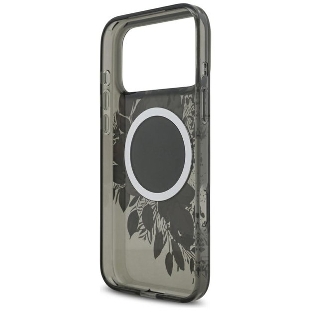 Guess IML Flowers Pearl Strap MagSafe case for iPhone 17 Pro Max - black 6