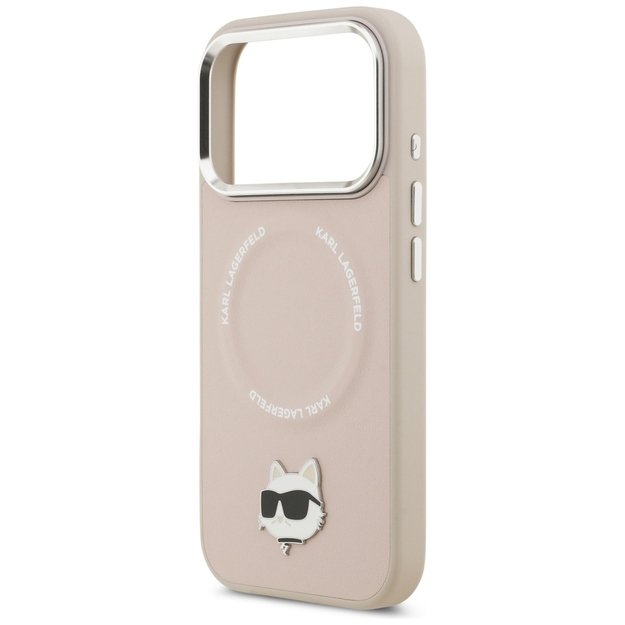 Karl Lagerfeld Choupette Pin MagSafe Case for iPhone 17 Pro Max - Pink 5