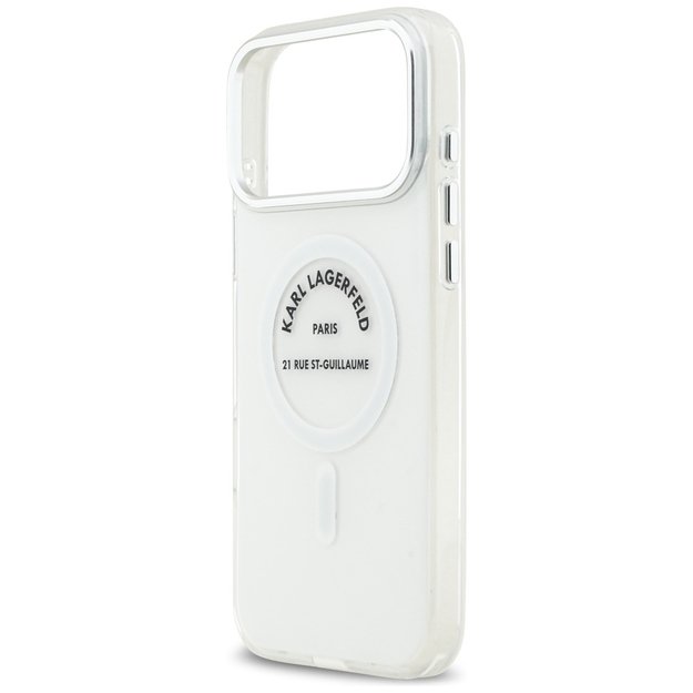 Karl Lagerfeld IML Karl RSG Logo MagSafe Case for iPhone 17 Pro Max - Transparent 5