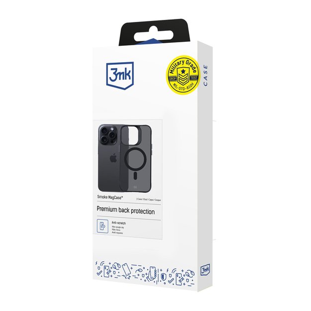 3mk Smoke MagCase with MagSafe for iPhone 15 Pro - Semi-transparent 2