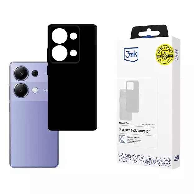 3mk Silicone Case for Xiaomi Redmi Note 13 Pro 4G - black