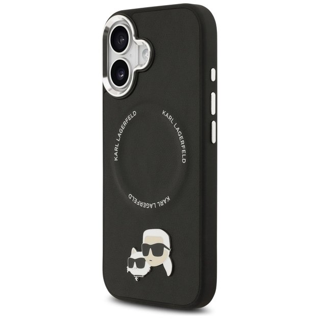 Karl Lagerfeld Karl &amp  Choupette Pins MagSafe Case for iPhone 17 - Black 1