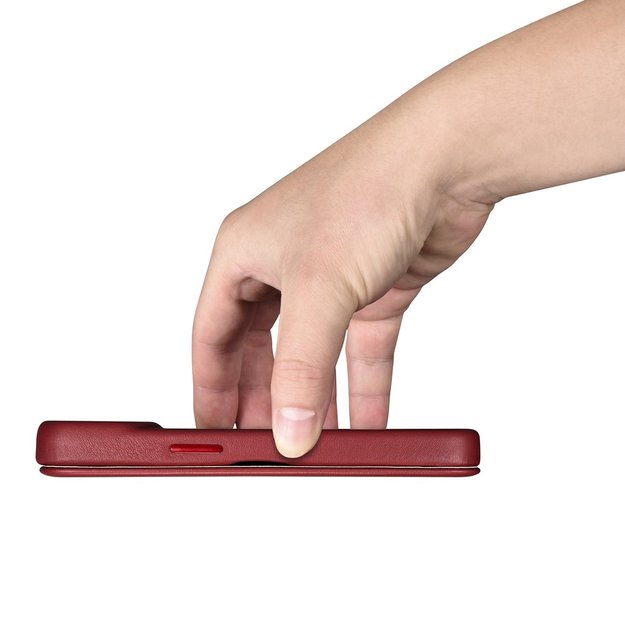iCarer CE Premium Leather Folio Case iPhone 14 Pro Magnetic Flip Leather Folio Case MagSafe Red (WMI14220714-RD) 25