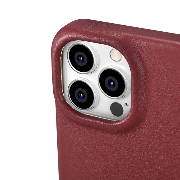 iCarer CE Premium Leather Folio Case iPhone 14 Pro Magnetic Flip Leather Folio Case MagSafe Red (WMI14220714-RD) 12
