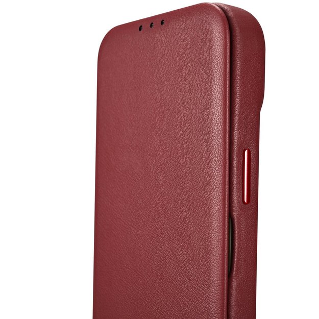 iCarer CE Premium Leather Folio Case iPhone 14 Pro Magnetic Flip Leather Folio Case MagSafe Red (WMI14220714-RD) 13