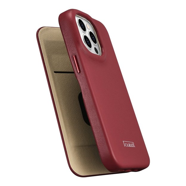 iCarer CE Premium Leather Folio Case iPhone 14 Pro Magnetic Flip Leather Folio Case MagSafe Red (WMI14220714-RD) 9